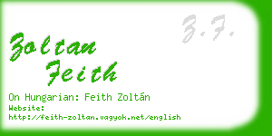 zoltan feith business card